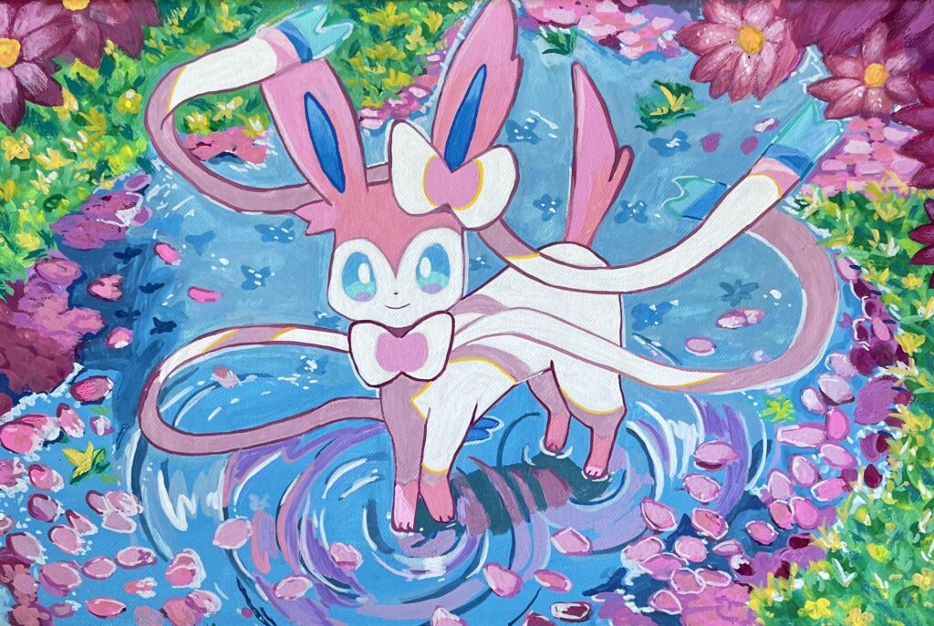 Sylveon's Garden - Painting by me (OC)