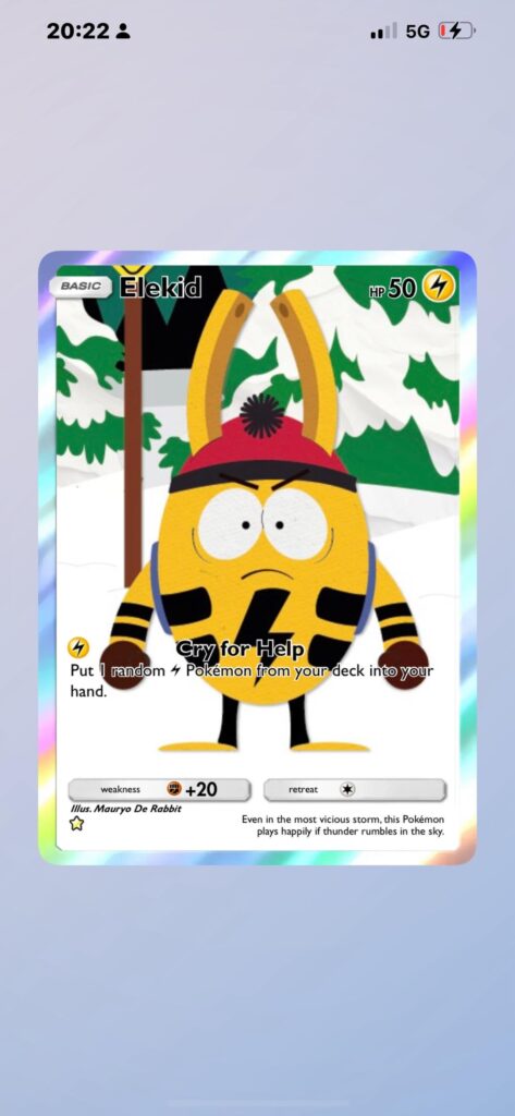 Making a Full Art for every Gen 2 Pokemon (3/100) - The Pokemon of the Day is Elekid! The South Park Style was perfect for him