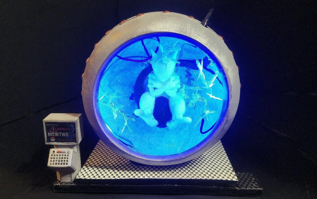 Mewtwo Cryo Chamber Diorama
