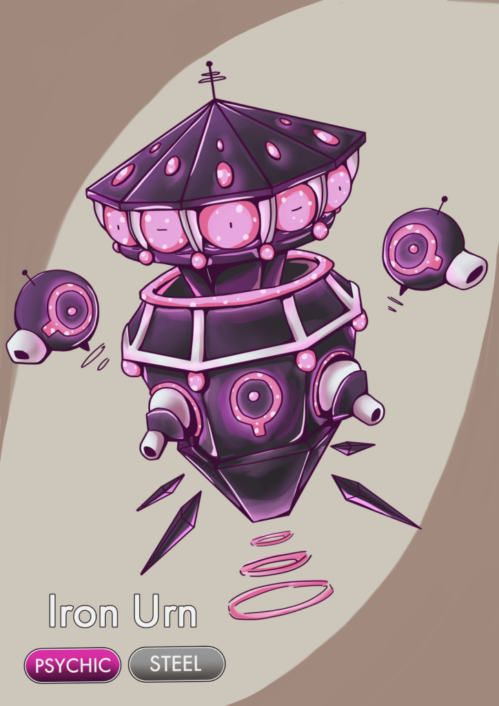 Tried my first future-ish Paradox Pokemon Design with Claydol