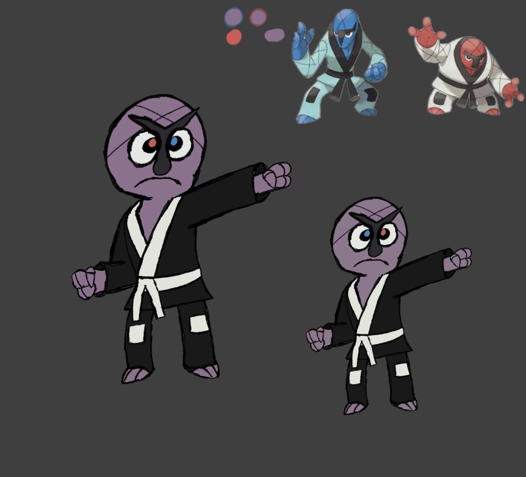 Since Throh and Sawk are basically Hitmon parallels, I figure they deserve the Tyrogue treatment so they can be finally be related. Anyway, meet Tykewondo.