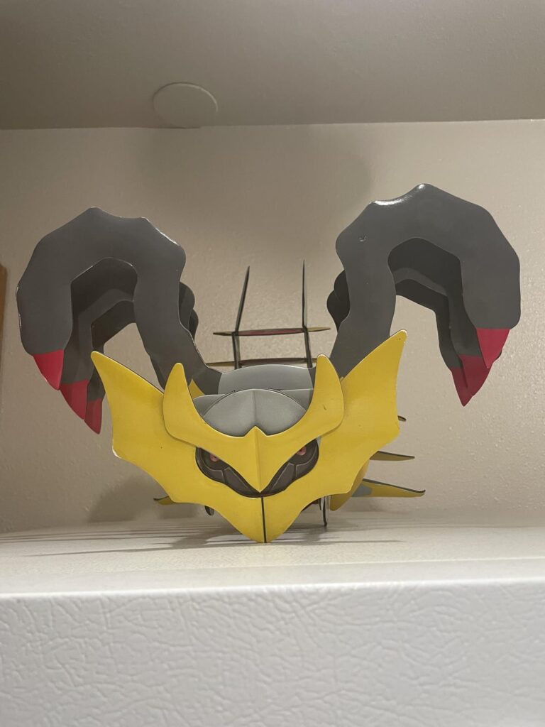 Cardboard display of origin form giratina