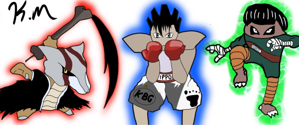 [Drawing/fanart/oc] Pokemon cosplaying there favorite anime characters