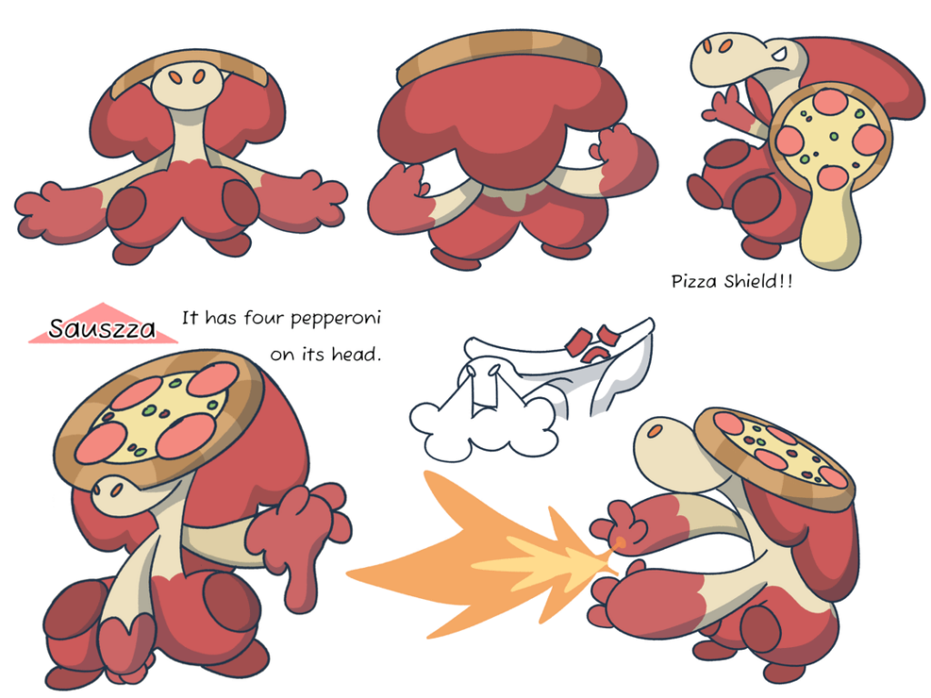 Meet Sauszza! Based on Pizza! ( Object Fakemon )
