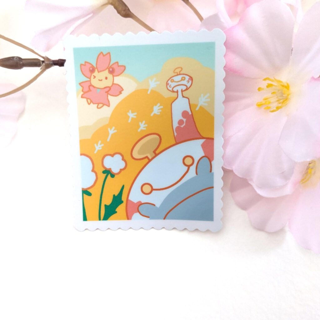 I designed Chimecho and Cherrim stamp stickers!