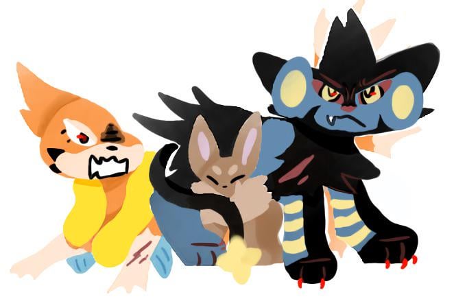 ( OC ) Floatzel, eevee, and Lu ray