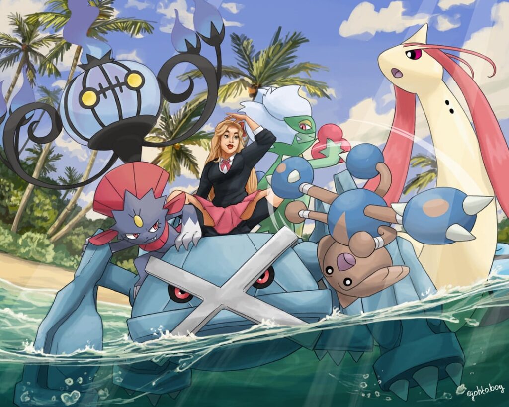 I always enjoy drawing people as trainers in fun and dynamic scenes!