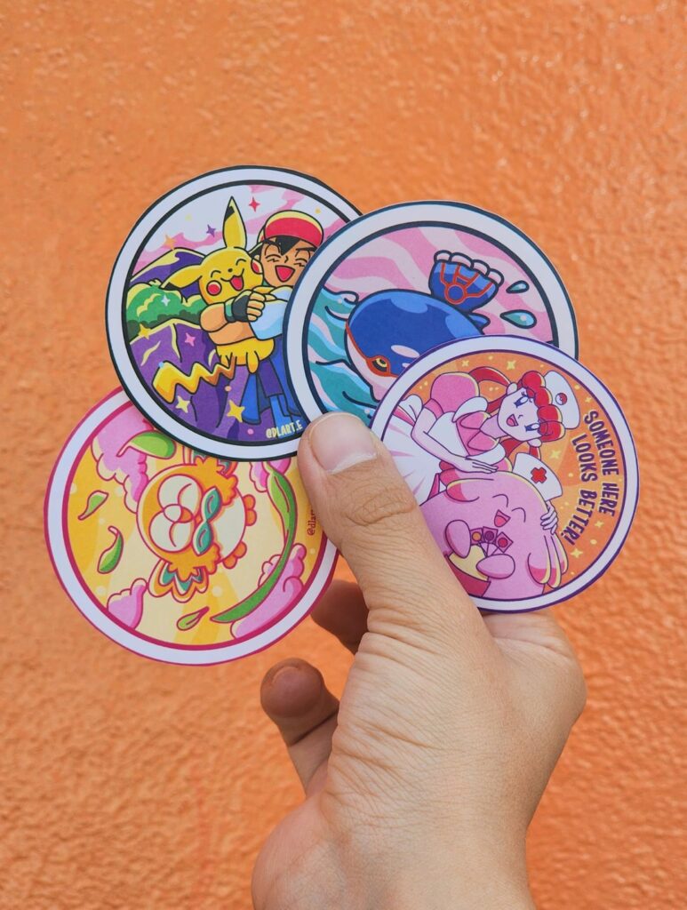 Pokemon stickers! Fanarts by me OC 🍉😊🦋