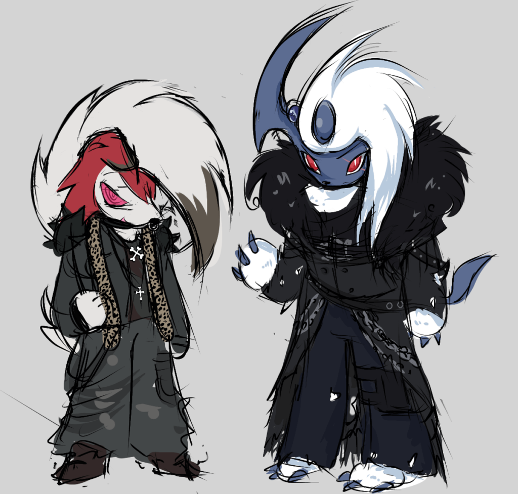 [OC] absol & lycanroc