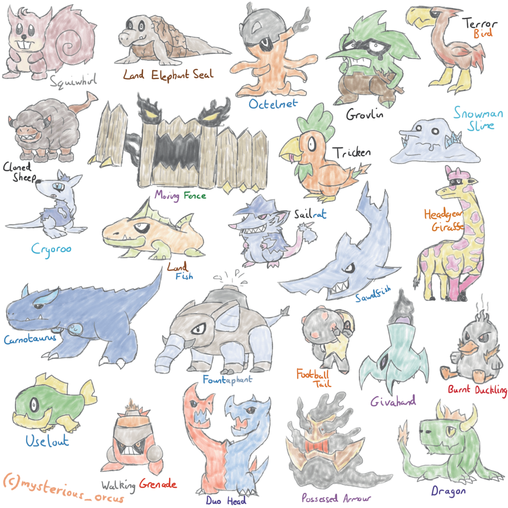 Fakemon Sketchdump