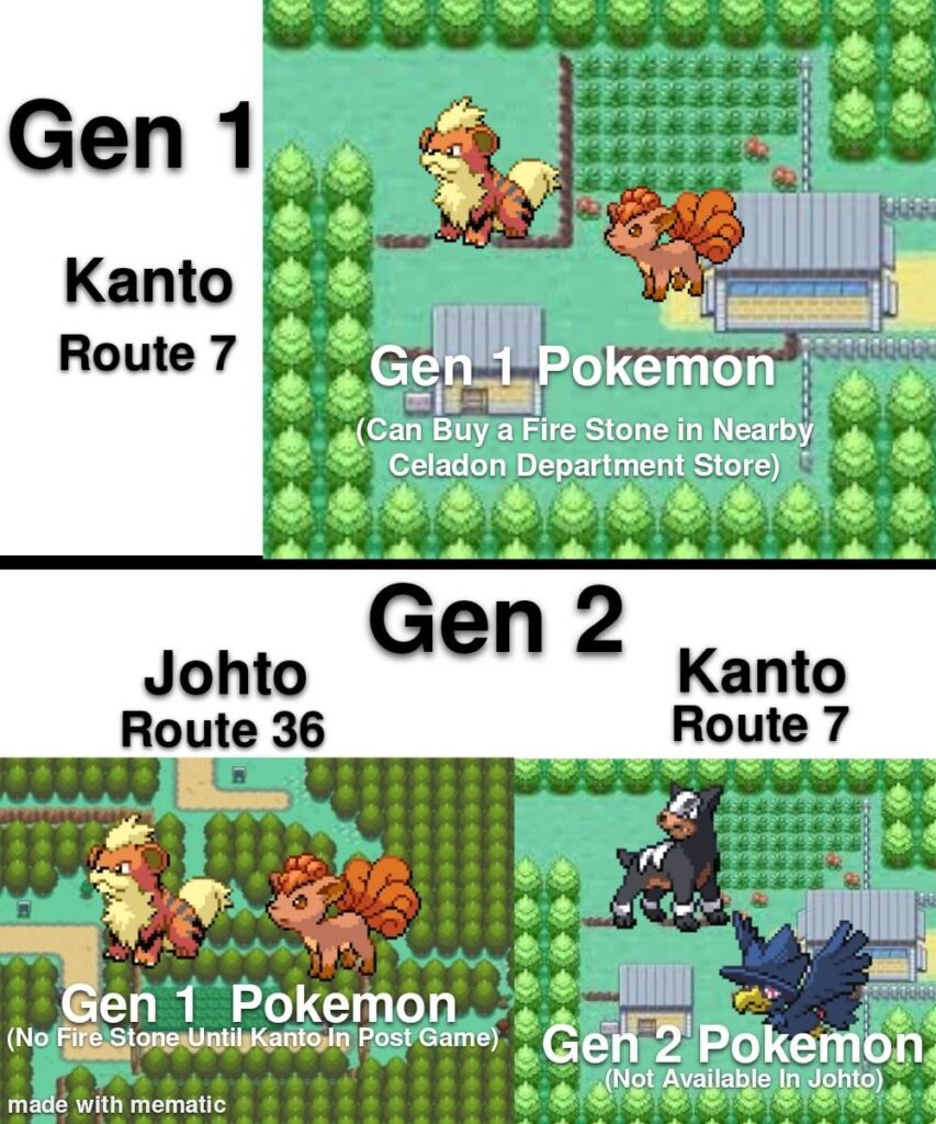 I'll never understand why they didn't just put Houndour and Murkrow on Route 36 in Johto...