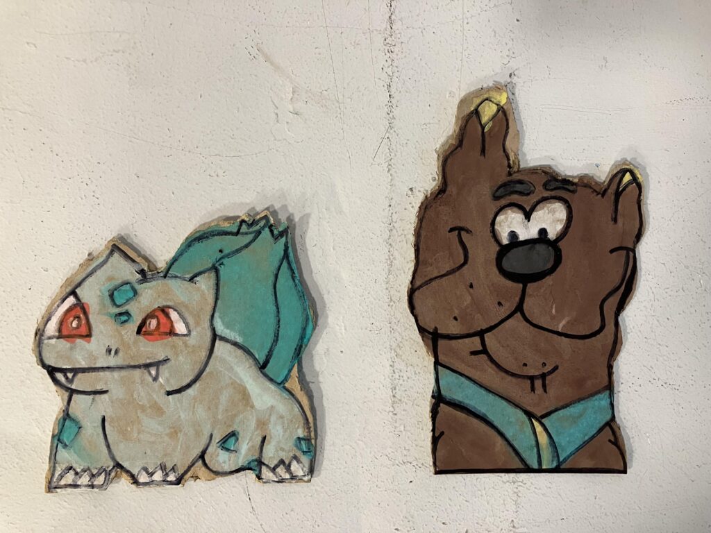 Bulbasaur And Scooby-Doo Cut Outs.