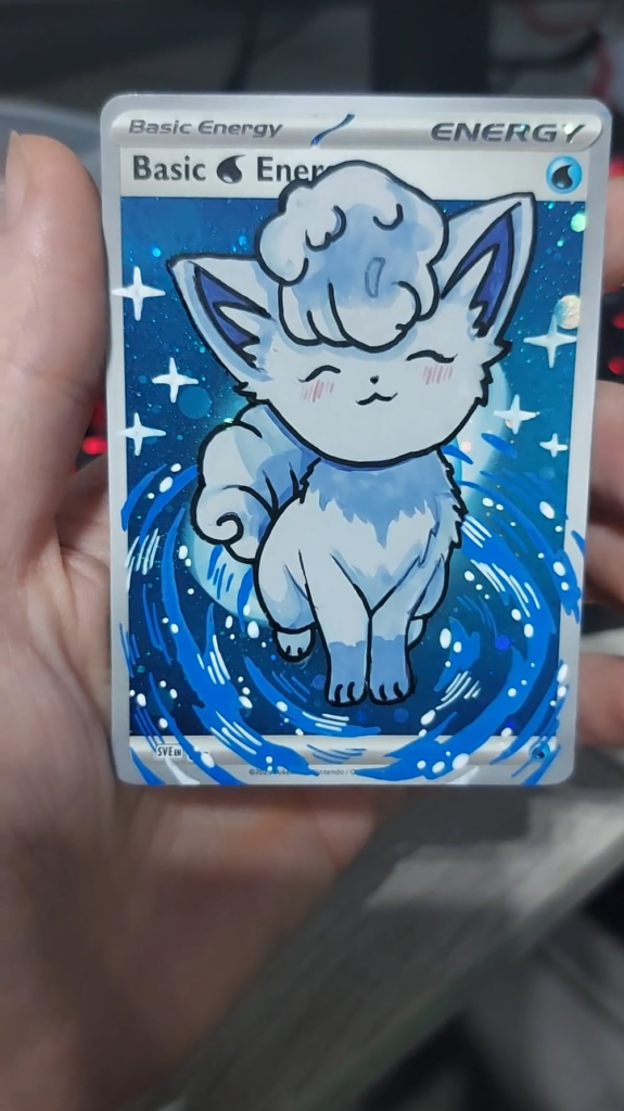 Painting on pokemon cards