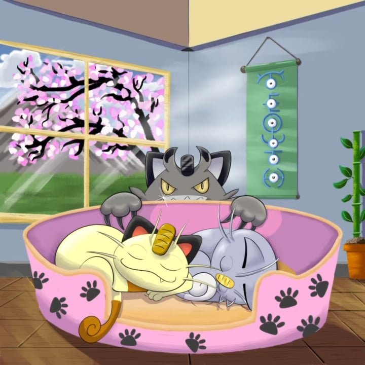 I drew 3 Meowth (ニャース)!