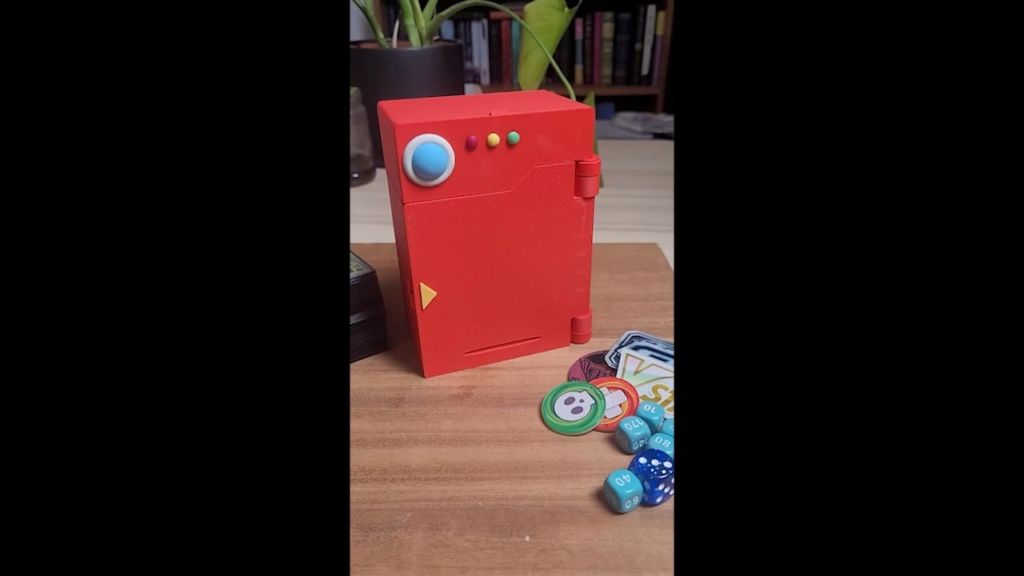 [OC] I made a PokéDex Deck box with Dice Tray & Fidget buttons!!