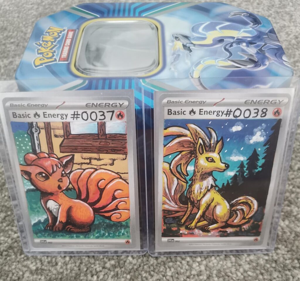 Another evolution line complete. #0037 & #0038 for the one5one picture project on (energy cards). Whos next.(oc)