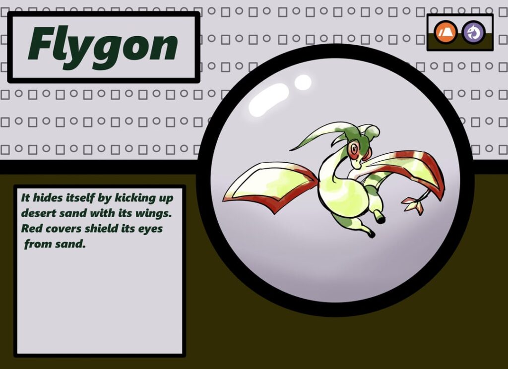 I drew Flygon as gen 1