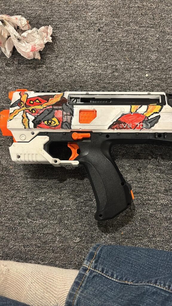 I painted some pokemon on Nerf guns