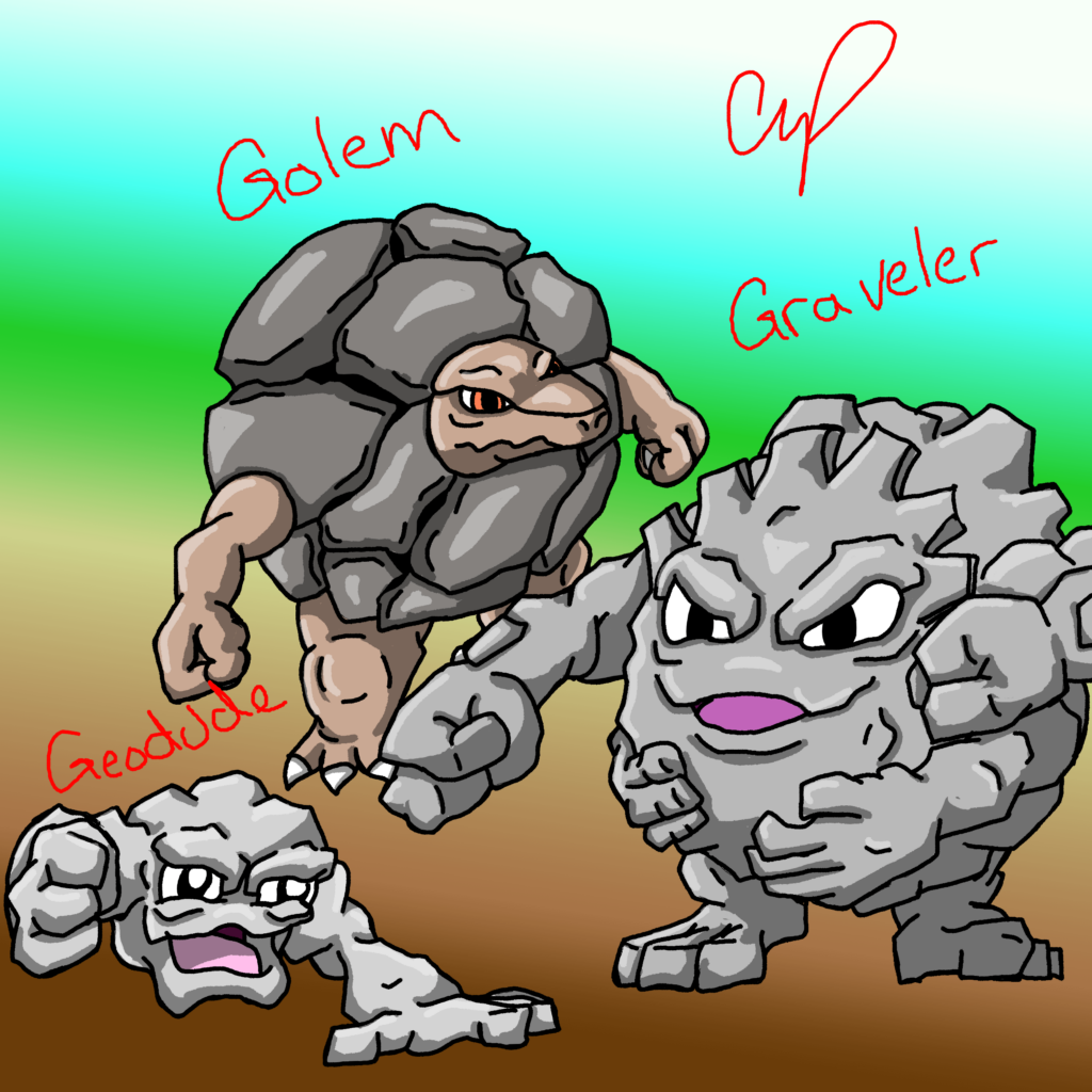 Geodude, Graveler, and Golem