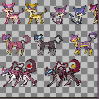 Ryukyuan Purrloin, Liepard, and Liepard-BloodMoon