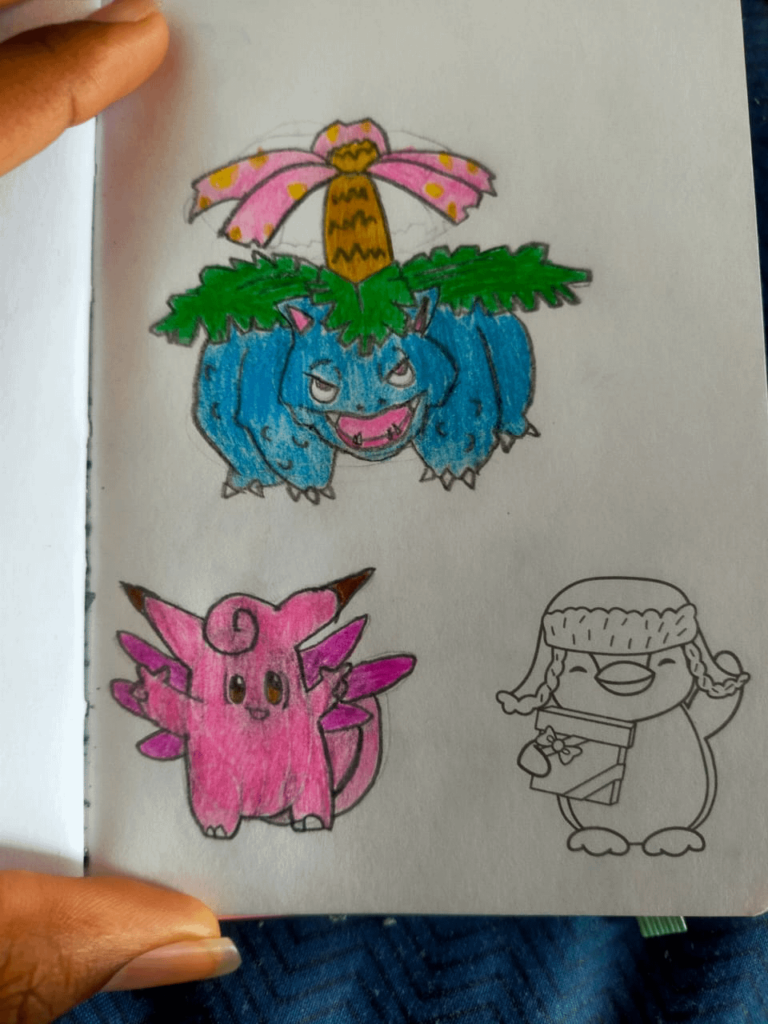 Learning to draw by  drawing my pokemon team from each region (Kanto)