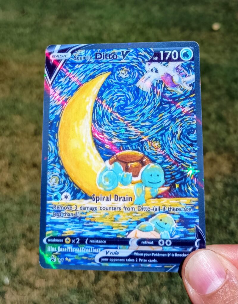 Turned my OC painting into a custom holographic card