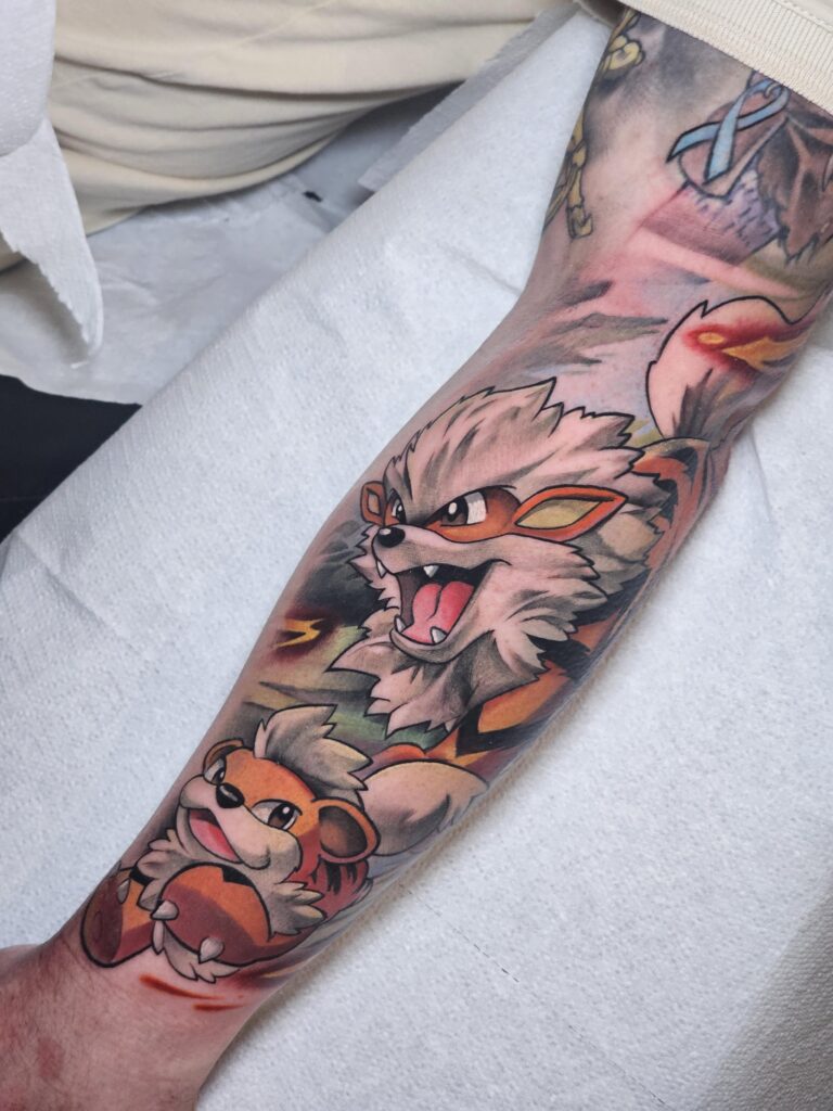 Got an Arcanine & Growlithe Tattoo