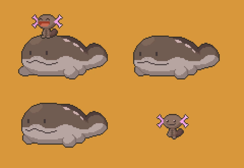 Clodsire and Wooper Animation by me!