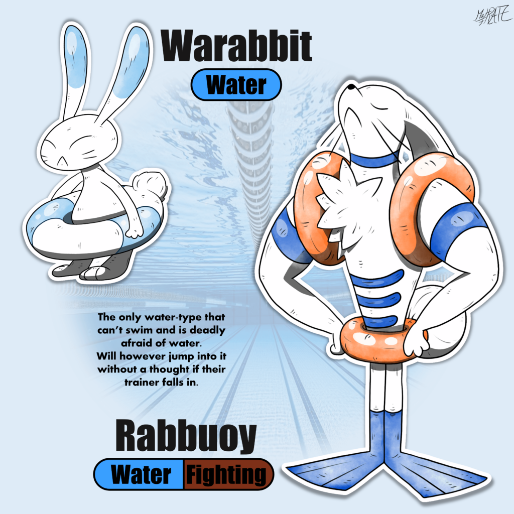 I drew the the Beta Rabbit Starter and gave it an evolution