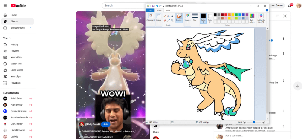 i got so mad when i saw the mega dragonite reveal i made this in 10ish mins to cope