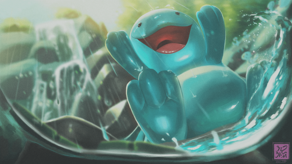 [WIP] Quagsire Splash Art!
