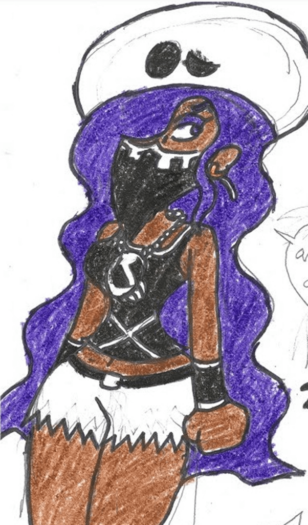 Cosplaying a team skull grunt.