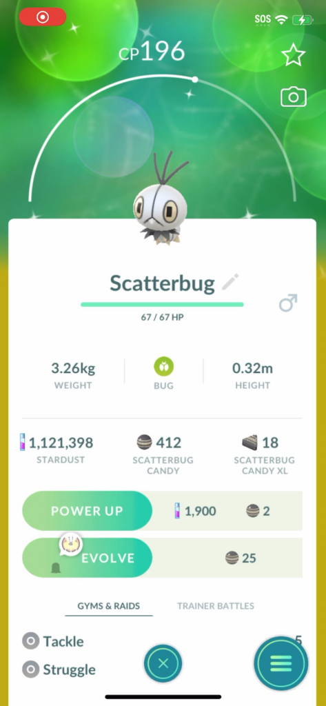 Caught my First Ever Shiny Vivillon! Had to evolve it all the way.