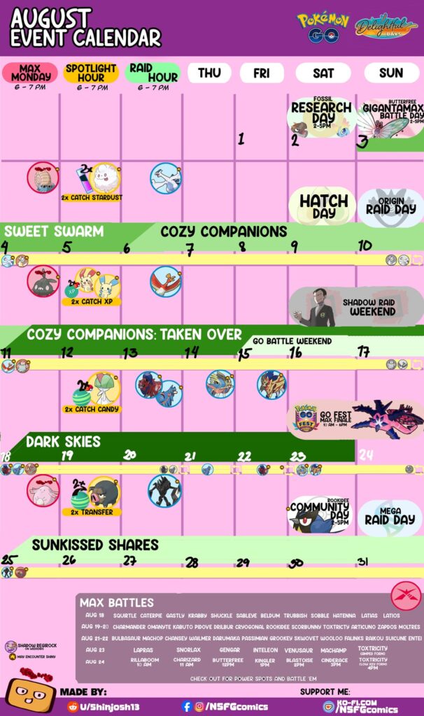August 2025 Event Calendarrr