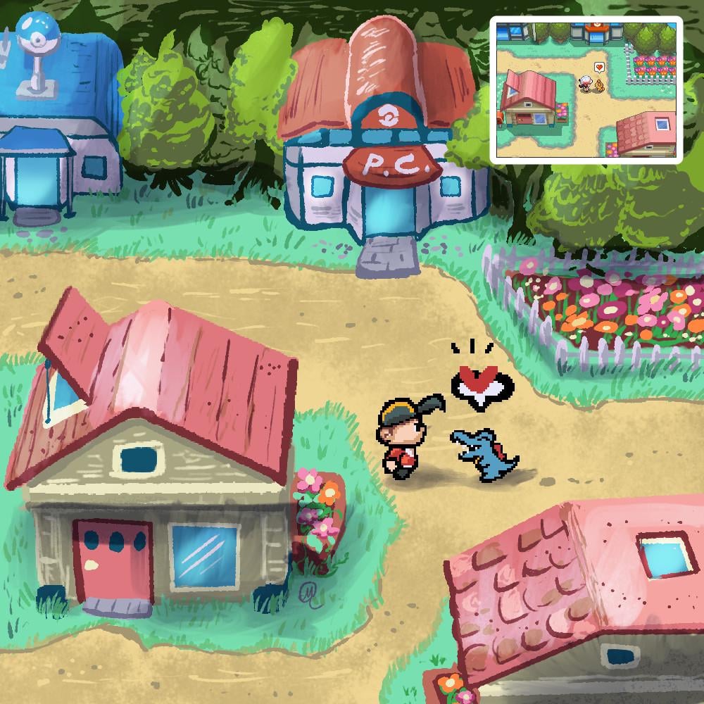 Heartgold Soulsilver screenshot redraw (OC)