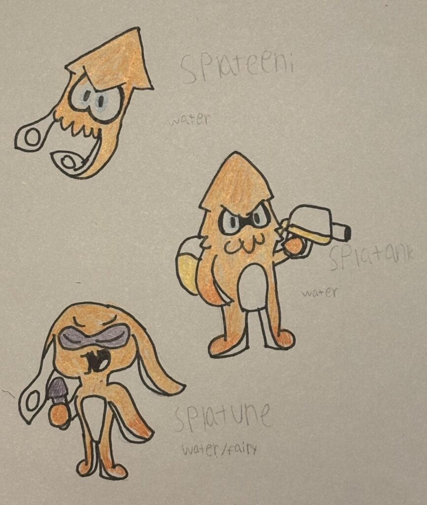Made some fakemon based on inklings! [OC]