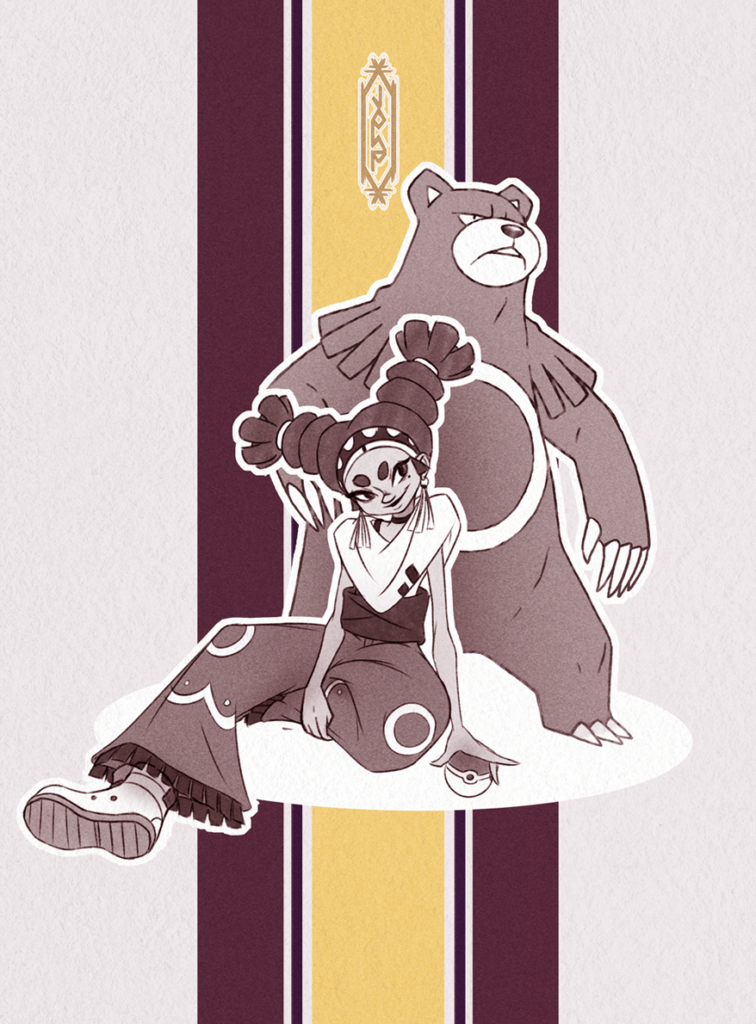 [OC] I loved Lily's design from SF6, so I drew her as a trainer 🐻