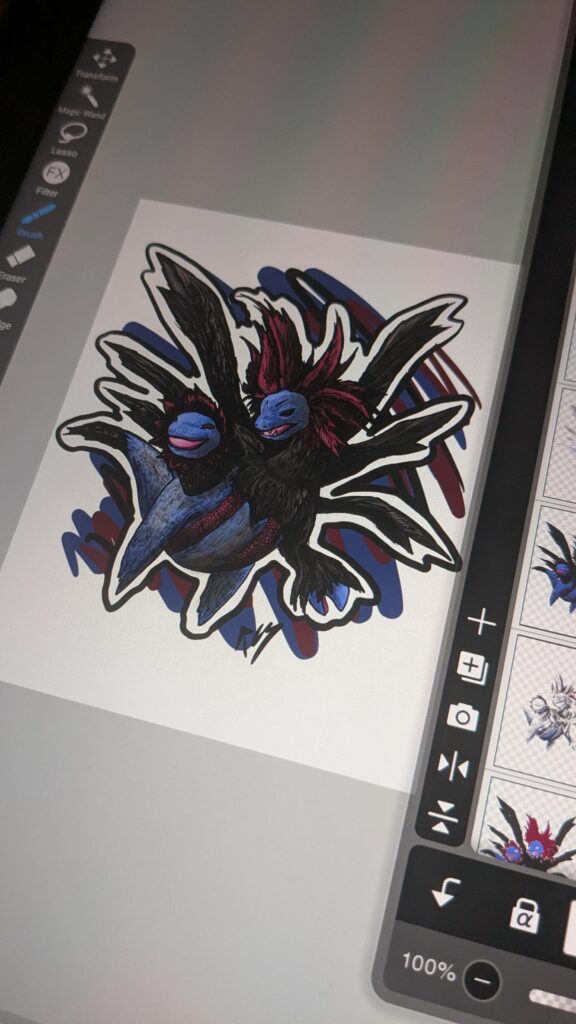 (OC) ADHD meds kicked in, I finally drew something cool! It's been years I haven't drawn anything I was happy with 😆