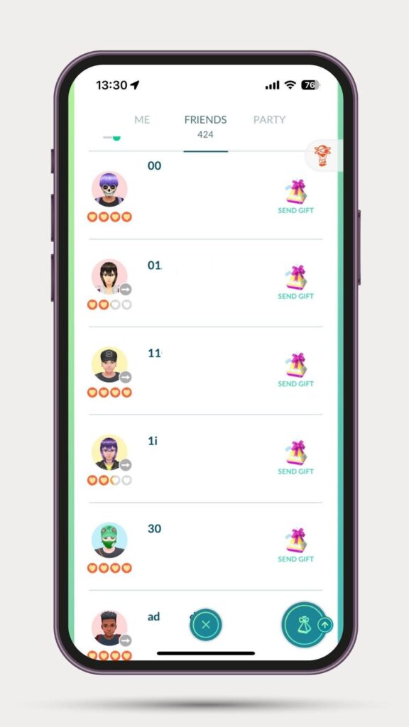 Send Gifts Directly from Friends List