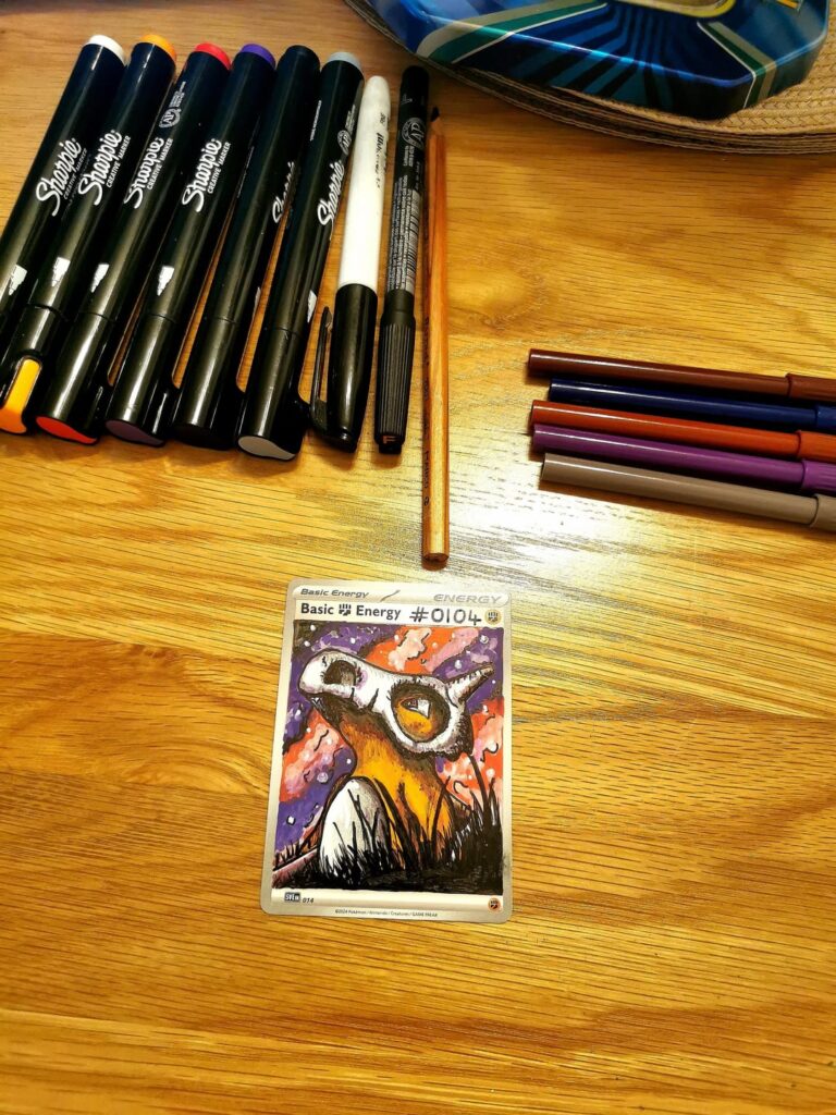 Custom Cubone #0104 for my picture pokedex on (Energy cards) – Sad little warrior in the stars 🌌