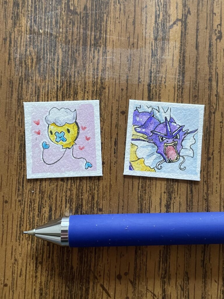 Tiny watercolors (1x1”)- swipe for scale