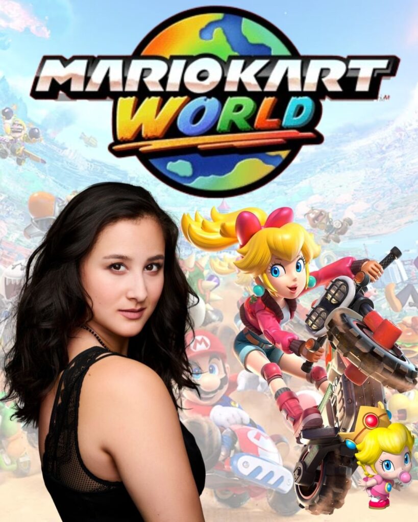 Courtney Lin is the voice of Princess Peach in Mario Kart World.