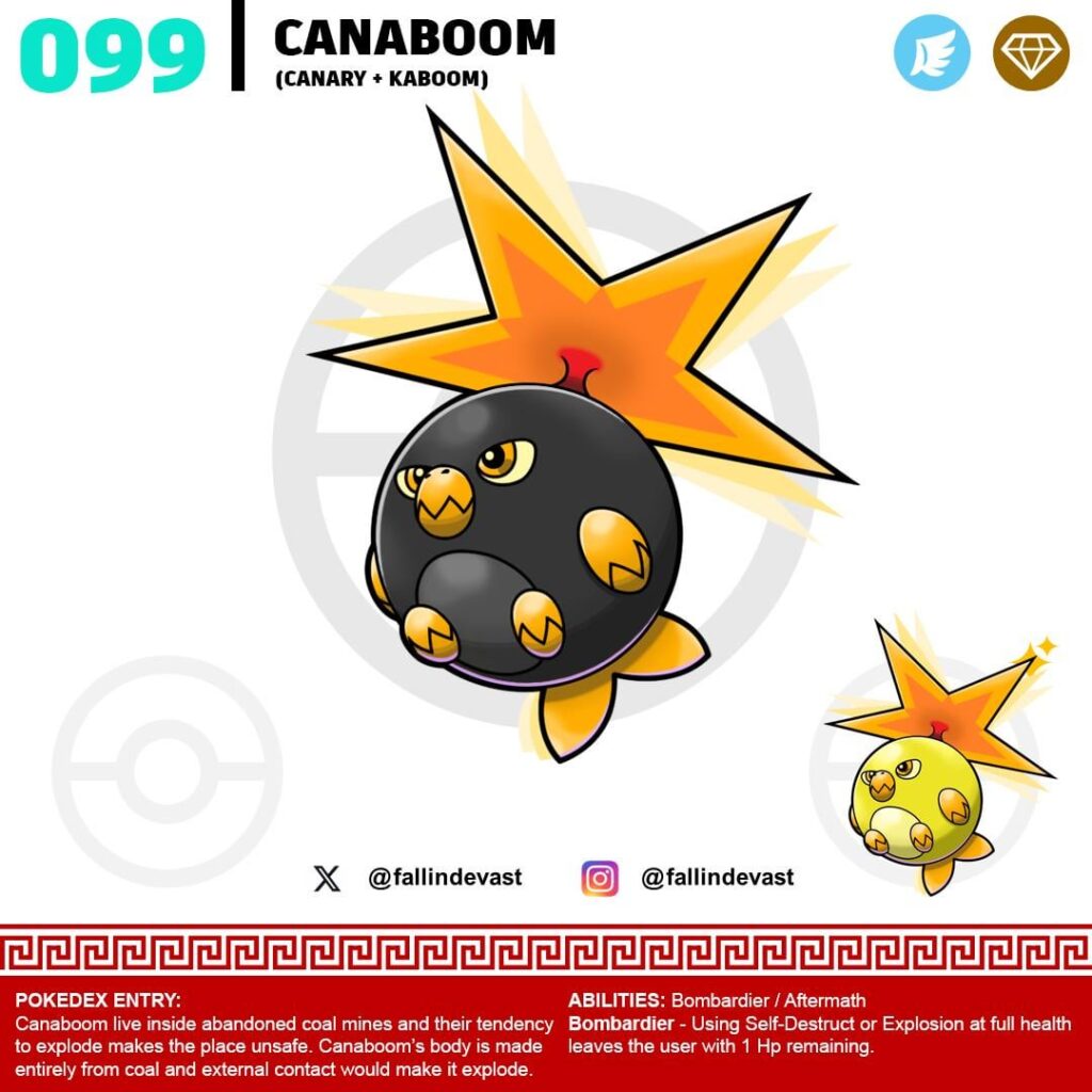 Bomb Canary Fakemon
