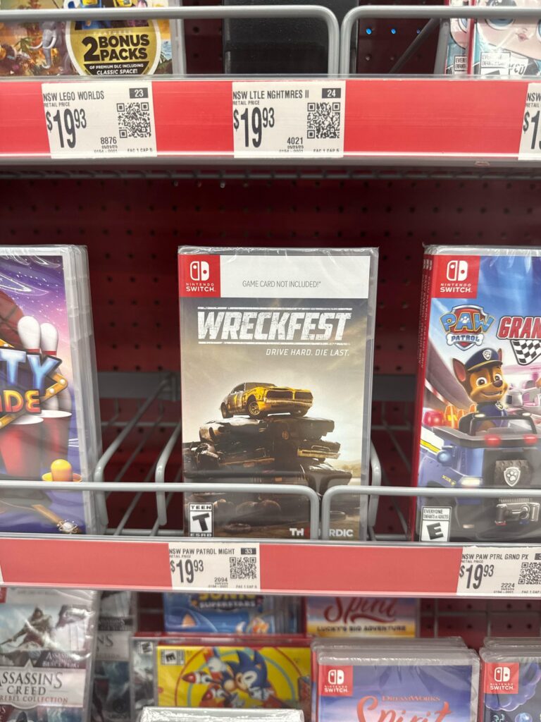 Wreckfest physical with misprint