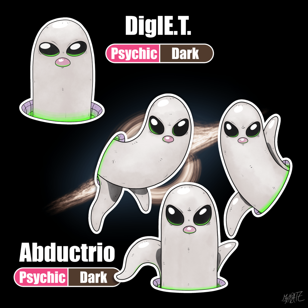 Convergent Space Diglett & Dugtrio - DiglE.T. & Abductrio [OC]