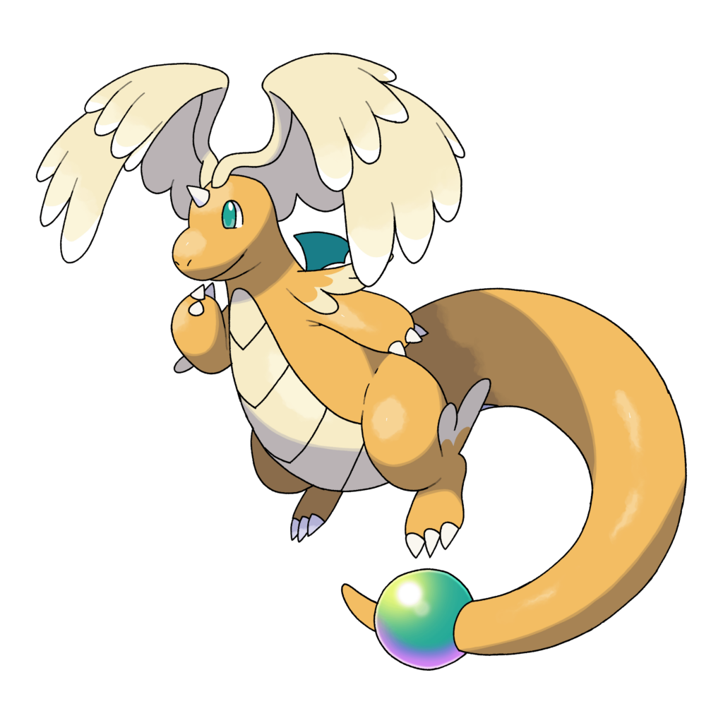 (OC) I drew Sugimori art for Dragonite!