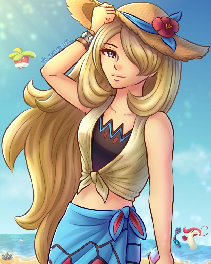 [OC] I drew Summer Cynthia! :D [_azureart_]