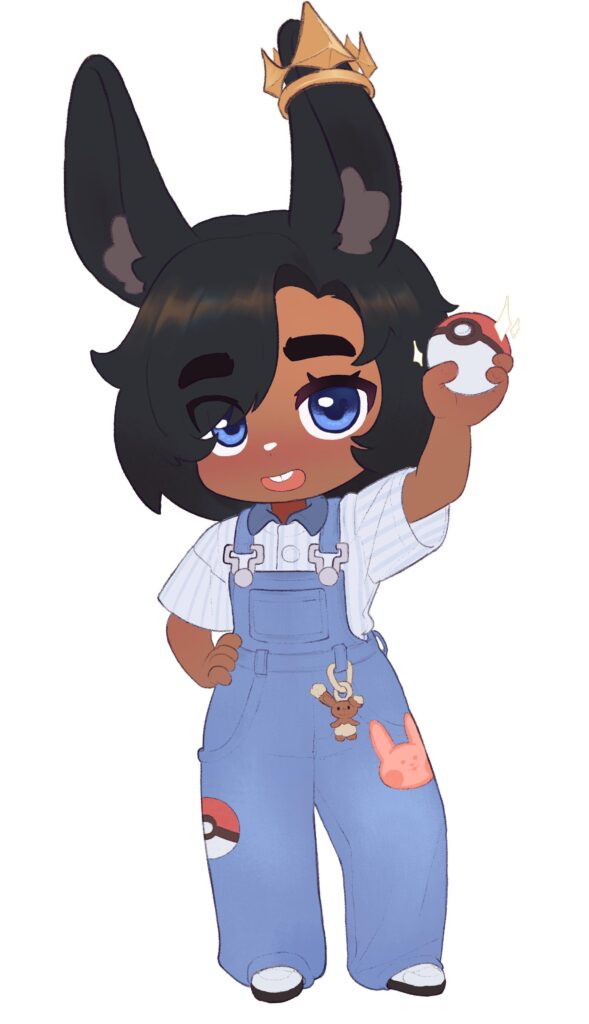 Drew my friend's OC, a Bunny Trainer