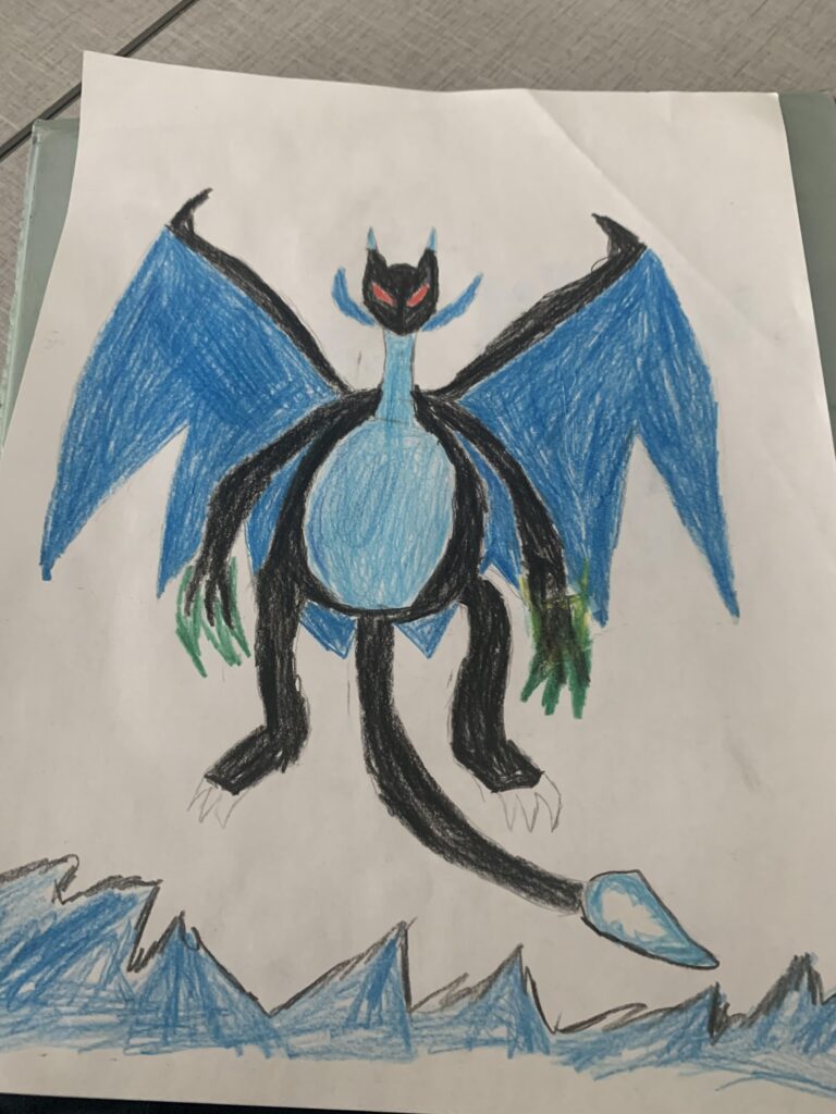 Mega Charizard X drawing