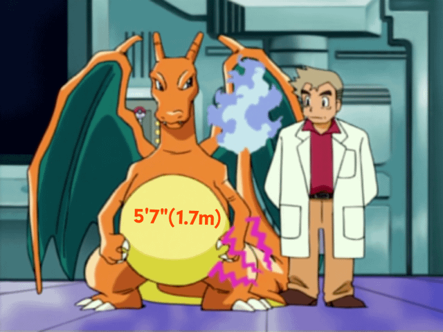 So this is how game' average Charizard looks in the anime.!